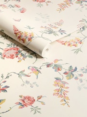 Cath Kidston Spring Birds & Roses A4 Wallpaper Sample - Image 3 of 3