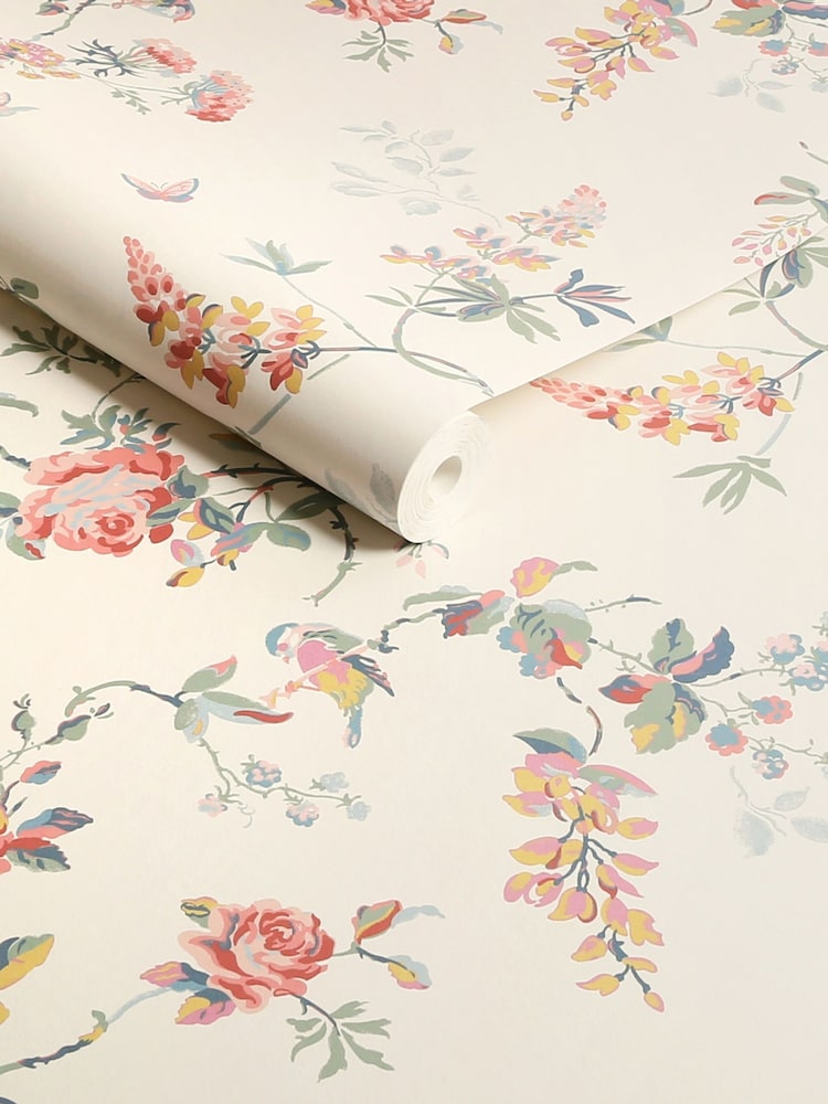 Cath Kidston Spring Birds & Roses A4 Wallpaper Sample - Image 3 of 3