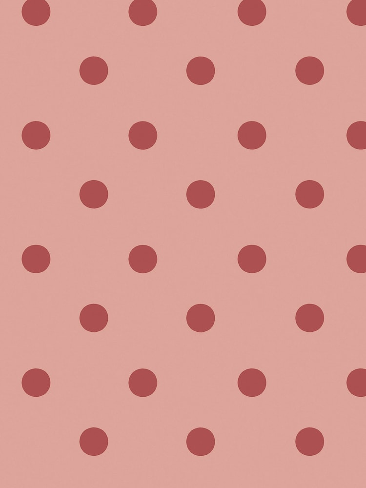 Cath Kidston Pink & Red Button Spot A4 Wallpaper Sample - Image 3 of 3