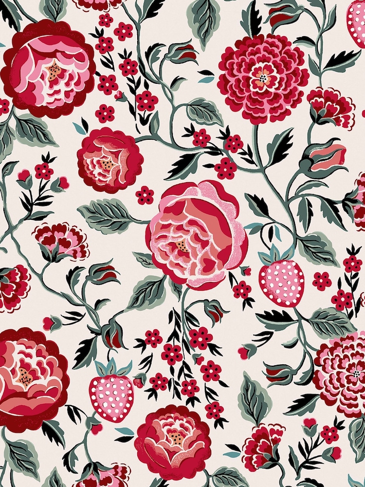 Cath Kidston Rose Strawberry Garden A4 Wallpaper Sample - Image 3 of 3 Cath Kidston Rose Strawberry Garden A4 Wallpaper Sample - Image 3 of 3