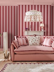 Cath Kidston Pink & Red Canopy Stripe A4 Wallpaper Sample - Image 1 of 3