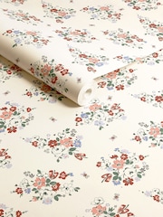 Cath Kidston Cream Clifton Floral A4 Wallpaper Sample - Image 3 of 4