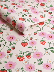Cath Kidston Spring Strawberry A4 Wallpaper Sample - Image 3 of 3