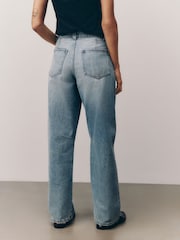Bleach Darted Knee Barrel 100% Cotton Jeans - Image 4 of 5