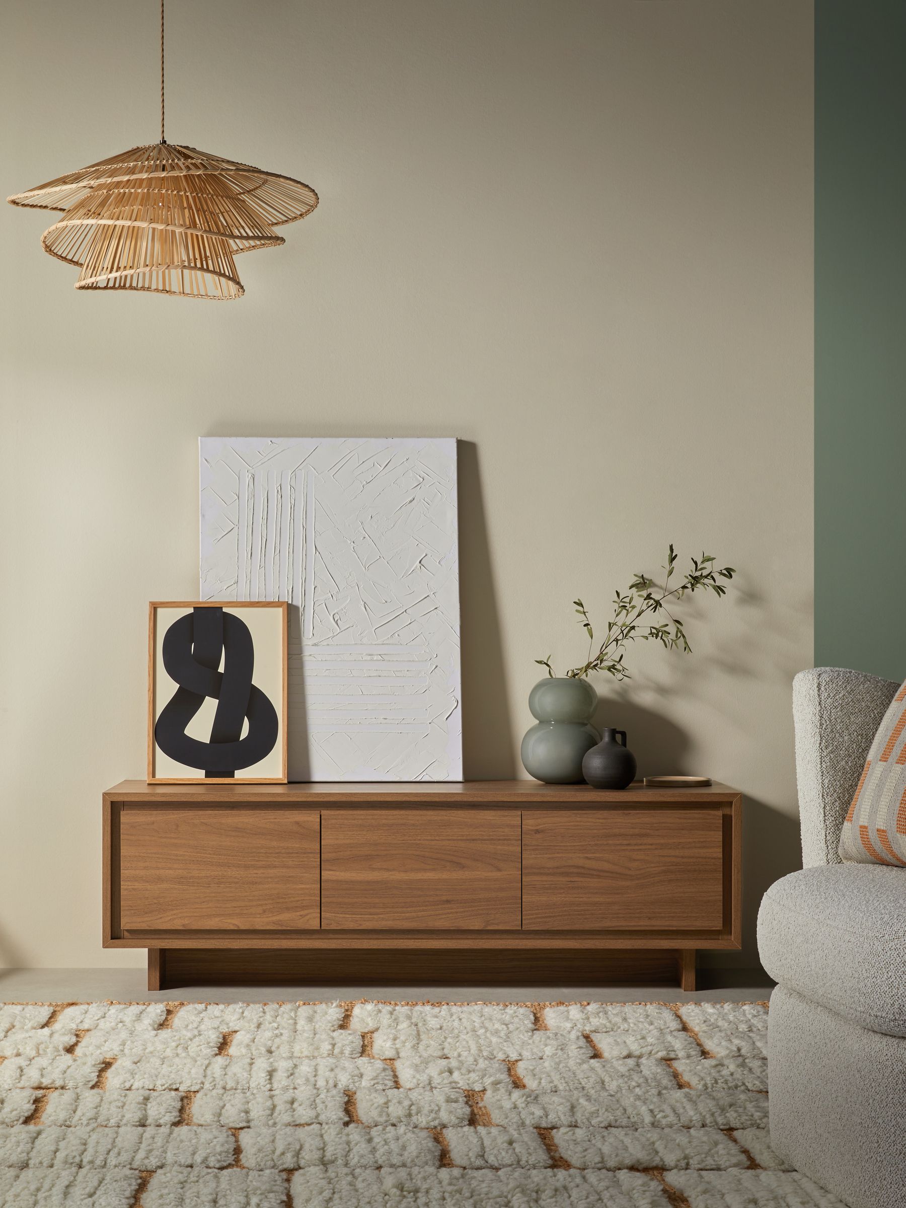 MADE.COM Dark Walnut Effect Kaci Wide Up to 50 Inch TV Unit