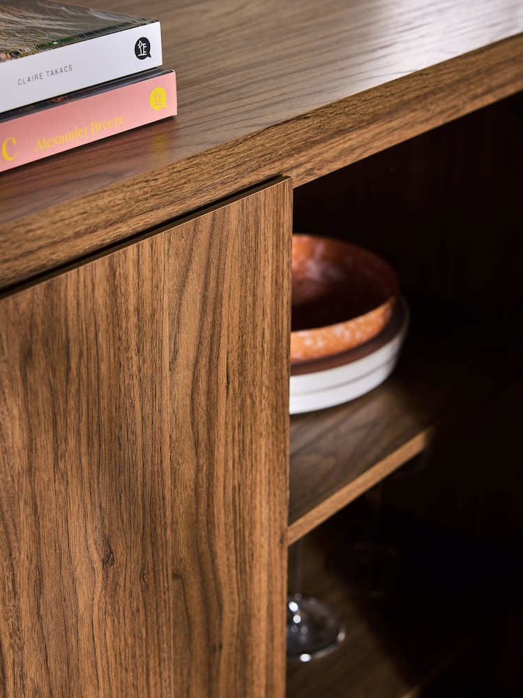 MADE.COM Dark Walnut Effect Kaci Tall Sideboard - Image 2 of 5