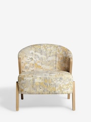 Boucle Chenille Meadow Print Turner Wooden Accent Chair - Image 2 of 10
