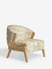 Boucle Chenille Meadow Print Turner Wooden Accent Chair - Image 3 of 10