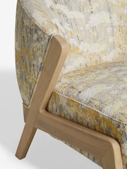 Boucle Chenille Meadow Print Turner Wooden Accent Chair - Image 9 of 10