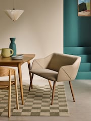 MADE.COM Ecru Marl and Oak Legs Lule Dining Bench - Image 1 of 4