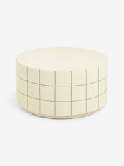 MADE.COM White Green Check Logan Indoor/Outdoor Coffee Table - Image 4 of 4