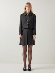 LK Bennett Black Halina Jacket With Gold Buttons - Image 1 of 3