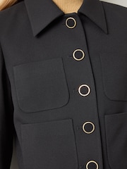LK Bennett Black Halina Jacket With Gold Buttons - Image 3 of 3