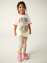 Little Bird by Jools Oliver Floral Rainbow T-shirt and Leggings Set - Image 1 of 8