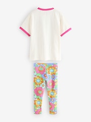 Little Bird by Jools Oliver Floral Rainbow T-shirt and Leggings Set - Image 6 of 8