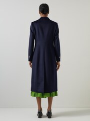 LK Bennett Blue Mariner Double Breasted Wool Coat - Image 2 of 3