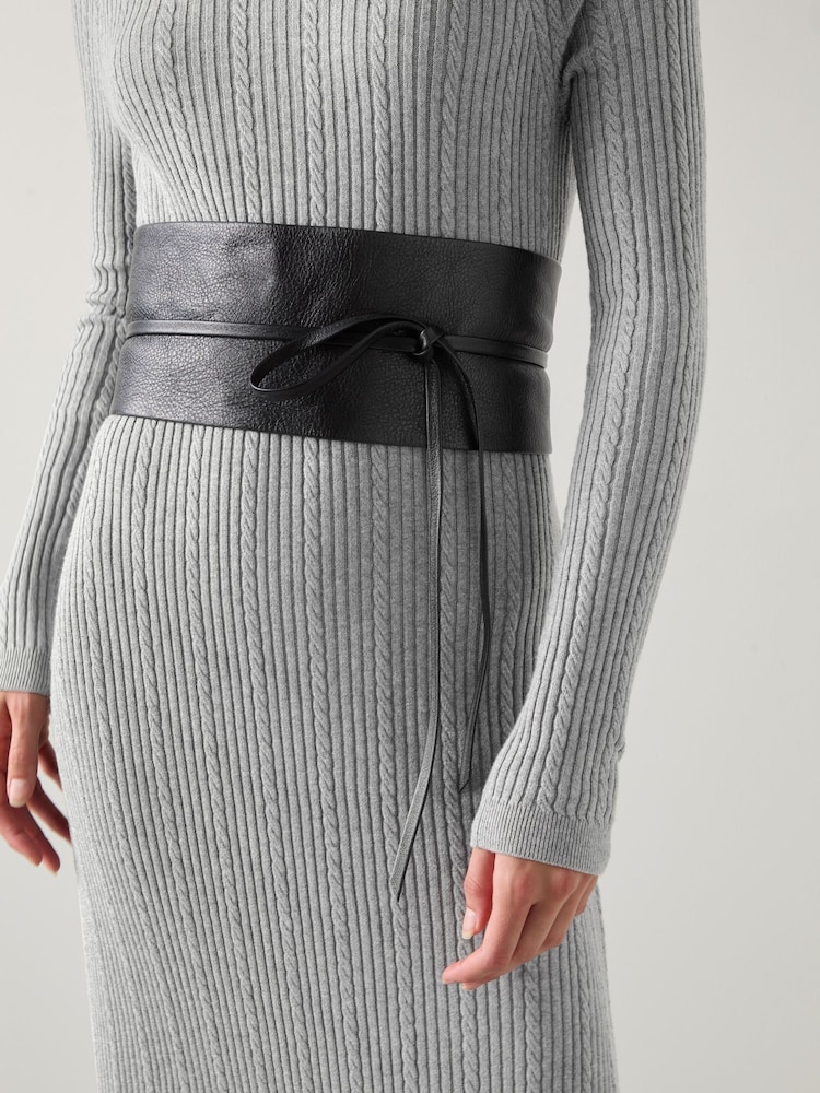 LK Bennett Black Alta Soft Wrap Belt - Image 1 of 3 LK Bennett Black Alta Soft Wrap Belt - Image 1 of 3