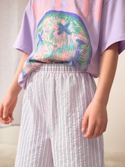 Pink/Green Stripe Wide Leg Trousers (3-16yrs) - Image 4 of 8