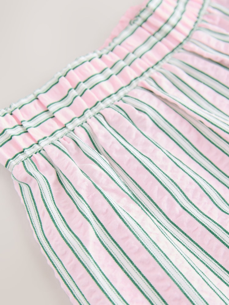 Pink/Green Stripe Wide Leg Trousers (3-16yrs) - Image 8 of 8