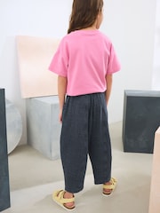 Charcoal Grey 100% Cotton Pull On Barrel Trousers (3-16yrs) - Image 3 of 4