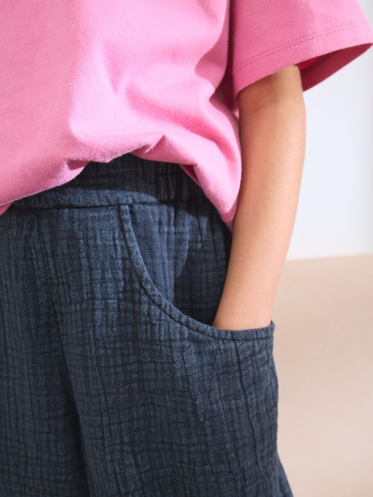Charcoal Grey 100% Cotton Pull On Barrel Trousers (3-16yrs) - Image 4 of 4