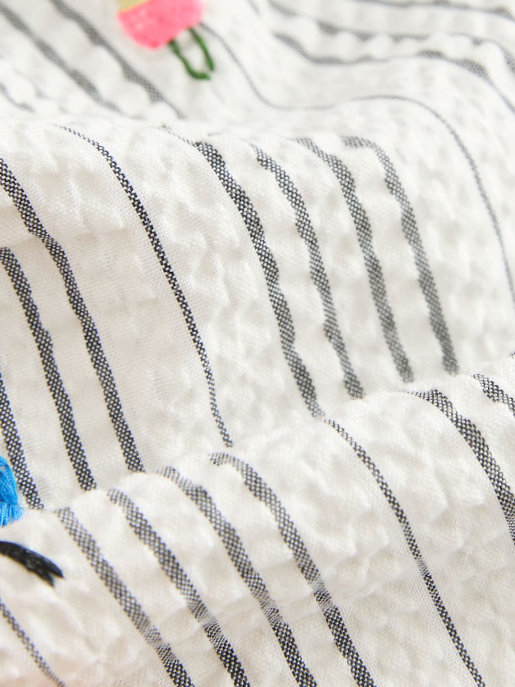 Monochrome Stripe Embellished Wide Leg Trousers (3-16yrs) - Image 8 of 8