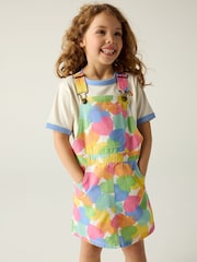 Little Bird by Jools Oliver Multi Rainbow Confetti Heart Dungarees and T-Shirt Set - Image 1 of 8