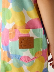 Little Bird by Jools Oliver Multi Rainbow Confetti Heart Dungarees and T-Shirt Set - Image 4 of 8