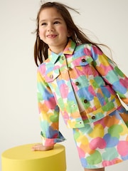 Little Bird by Jools Oliver Rainbow Confetti Heart Twill 100% Cotton Jacket - صورة 1 من 8