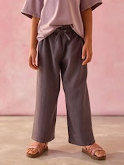 Charcoal Grey Wide Leg Trousers (3-16yrs) - Image 1 of 7