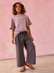 Charcoal Grey Wide Leg Trousers (3-16yrs) - Image 2 of 7