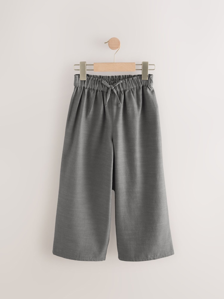 Charcoal Grey Wide Leg Trousers (3-16yrs) - Image 4 of 7
