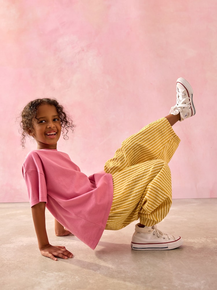 Ochre Stripe Barrel Leg Trousers (3-16yrs) - Image 2 of 8