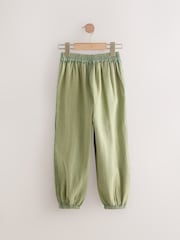 Khaki Green 100% Cotton Pull on Barrel Trousers (3-16yrs) - Image 5 of 7