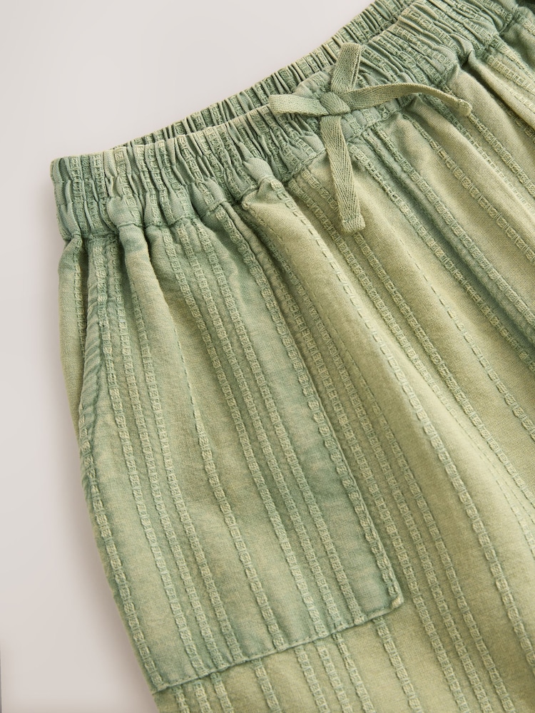 Khaki Green 100% Cotton Pull on Barrel Trousers (3-16yrs) - Image 6 of 7
