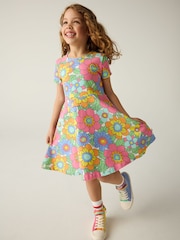 Little Bird by Jools Oliver Floral Multi Short Sleeve Skater Dress - Image 1 of 7