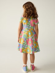 Little Bird by Jools Oliver Floral Multi Short Sleeve Skater Dress - Image 4 of 7