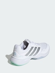 adidas White Gamecourt 3 All Court Tennis Shoes - Image 2 of 4