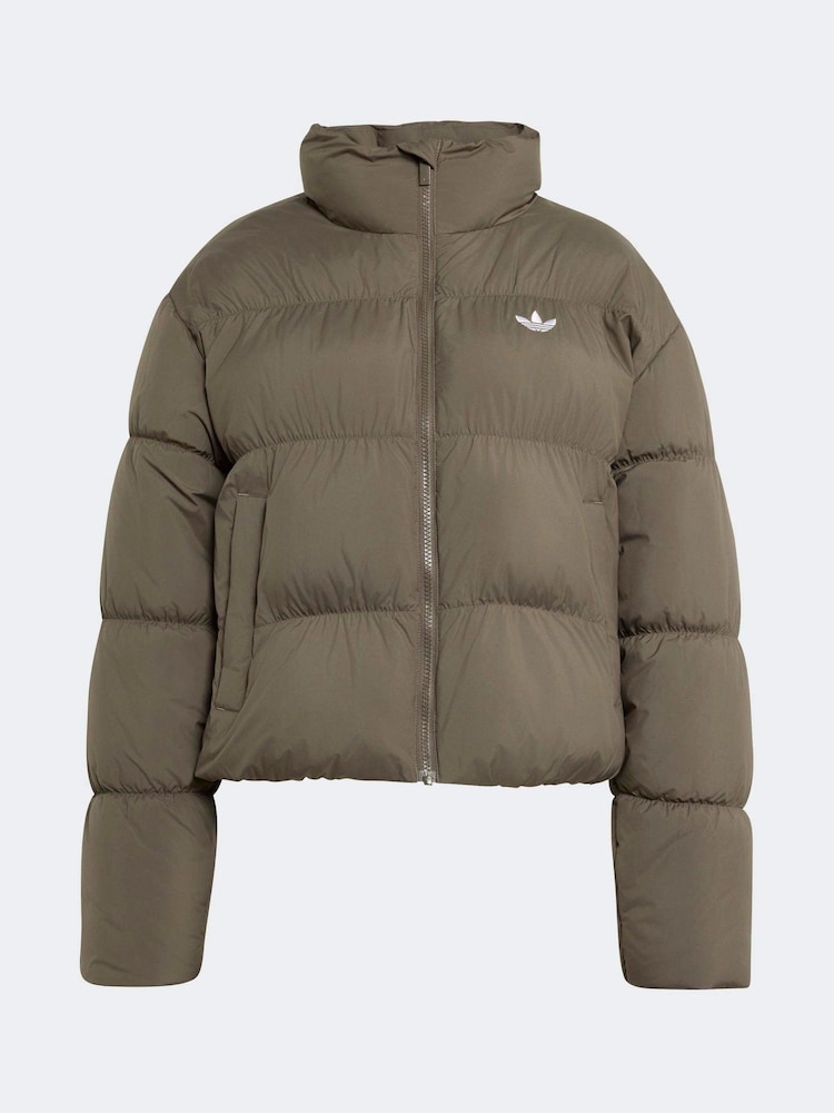 adidas Originals Brown Short Padded Jacket - Image 6 of 6 adidas Originals Brown Short Padded Jacket - Image 6 of 6