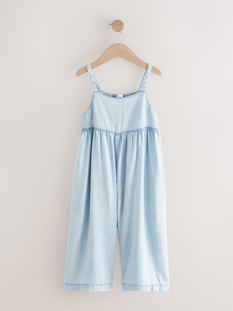 Light Wash Denim Wide Leg Playsuit (3-16yrs) - Image 4 of 7