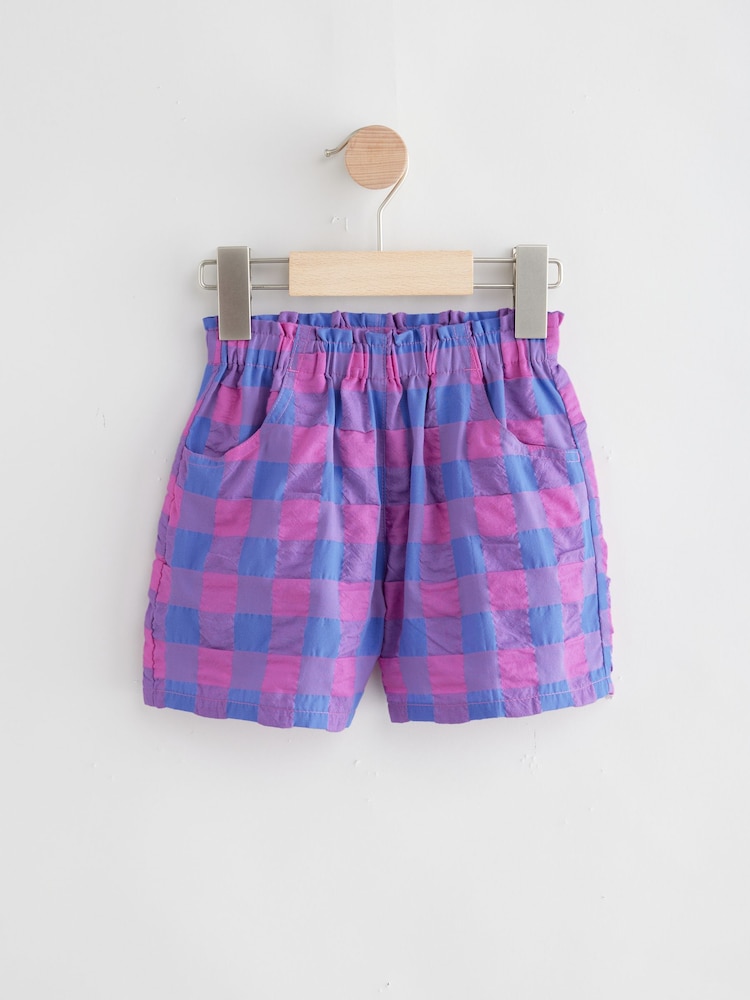 Purple Gingham Shorts (3mths-7yrs) - Image 1 of 4 Purple Gingham Shorts (3mths-7yrs) - Image 1 of 4