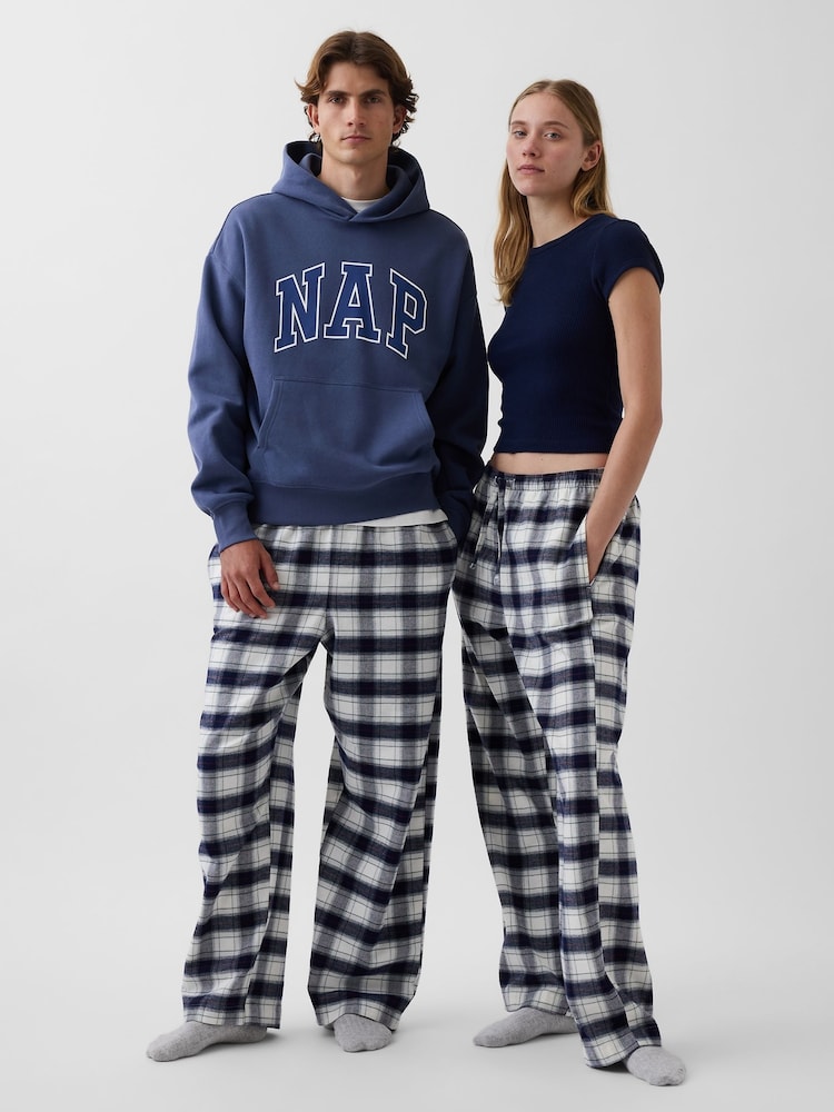 Azul marino de cuadros - Pantalón de pijama de franela ultrasuave de Gap - Imagen 1 de 5