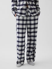 Azul marino de cuadros - Pantalón de pijama de franela ultrasuave de Gap - Imagen 4 de 5