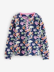 Cath Kidston Navy Botanical Miffy Henley 100% Cotton Pyjamas - Image 2 of 10