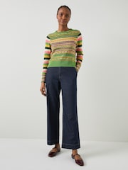 LK Bennett Greta Deep gerade geschnittene Jeans mit hoher Taille aus 100 % Baumwolle - Bild 1 von 4