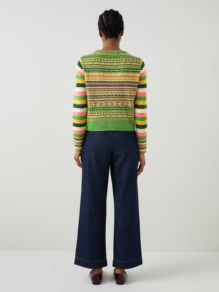 LK Bennett Greta Deep gerade geschnittene Jeans mit hoher Taille aus 100 % Baumwolle - Bild 2 von 4