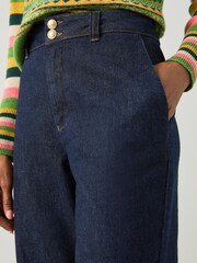 LK Bennett Greta Deep gerade geschnittene Jeans mit hoher Taille aus 100 % Baumwolle - Bild 3 von 4