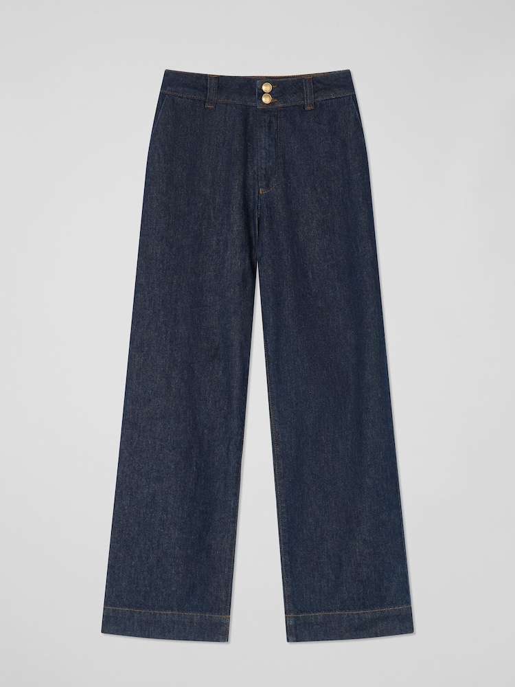 LK Bennett Greta Deep gerade geschnittene Jeans mit hoher Taille aus 100 % Baumwolle - Bild 4 von 4 LK Bennett Greta Deep gerade geschnittene Jeans mit hoher Taille aus 100 % Baumwolle - Bild 4 von 4