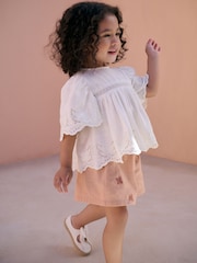 Neutral 100% Cotton Top and Shorts Set (3mths-7yrs) - Image 2 of 4
