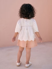 Neutral 100% Cotton Top and Shorts Set (3mths-7yrs) - Image 3 of 4
